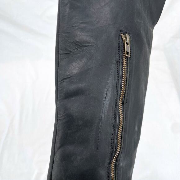 Freebird By Steven Denmark Boots Tall Black Leather Sheep Fur Lined Cozy Size 7 - Picture 14 of 16